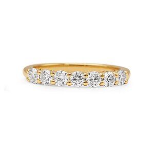 Tiffany Forever Embrace Shared Diamond Gold Eternity Wedding 0.93Ct 3.5mm Ring